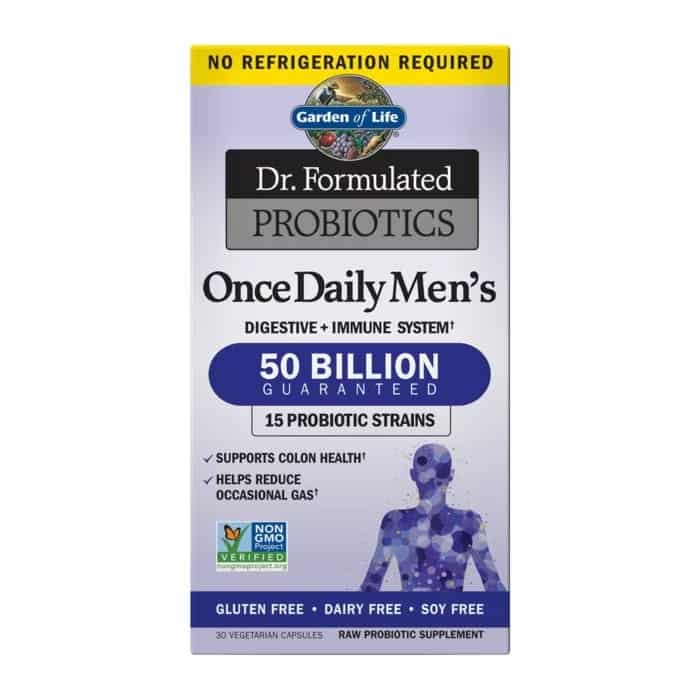 Probióticos para hombres formulados por un médico (una vez al día, no perecederos) - 30 cápsulas